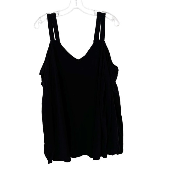 Torrid Black Long Sleeve Cold Shoulder Blouse Sz 2X - Picture 1 of 6